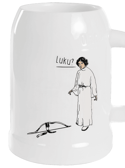 Luke és Leia söröskorsó White