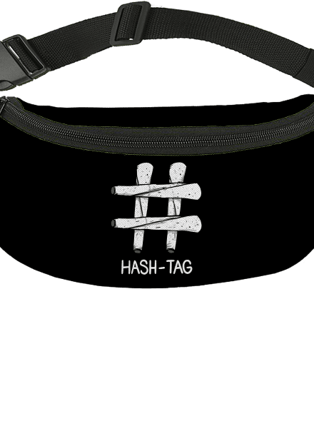 Hash tag övtáska Black