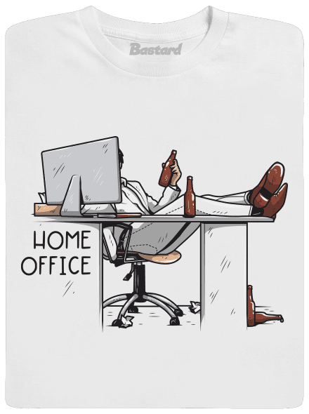 Home office férfi hosszú ujjú póló White