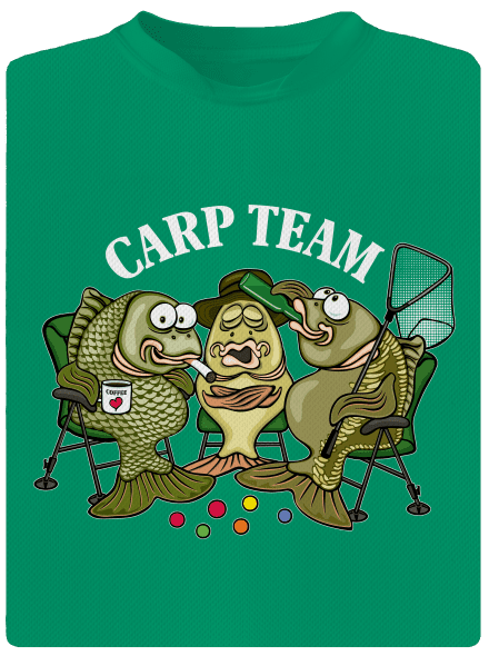 Carp Team gyerek sport póló Kelly Green Mal