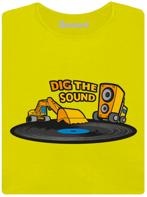 Dig the sound prémium női póló Lemon