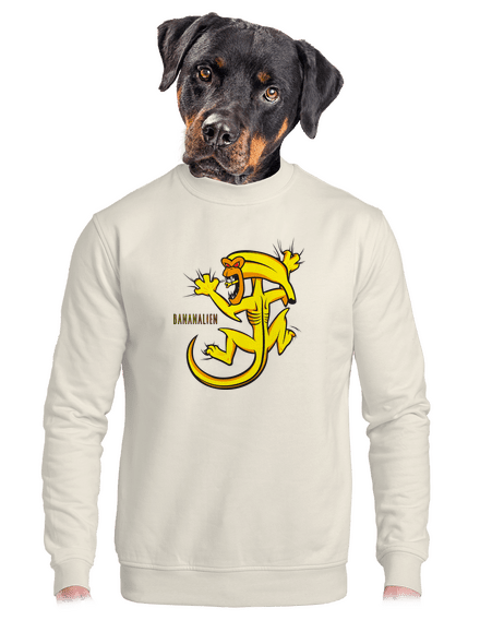 Bananalien unisex crewneck Off White