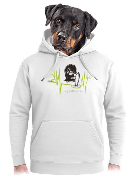 Isteni beavatkozás unisex prémium pulóver Snowwhite