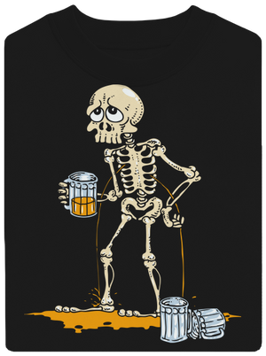 Csontváz és sör unisex crewneck Black