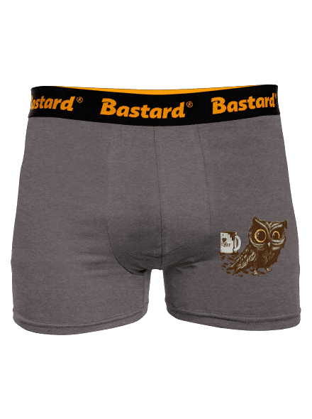 Koffeinfüggő bagoly boxeralsó Gray Melange