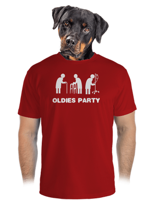 Oldies party férfi sportpóló Red Mal