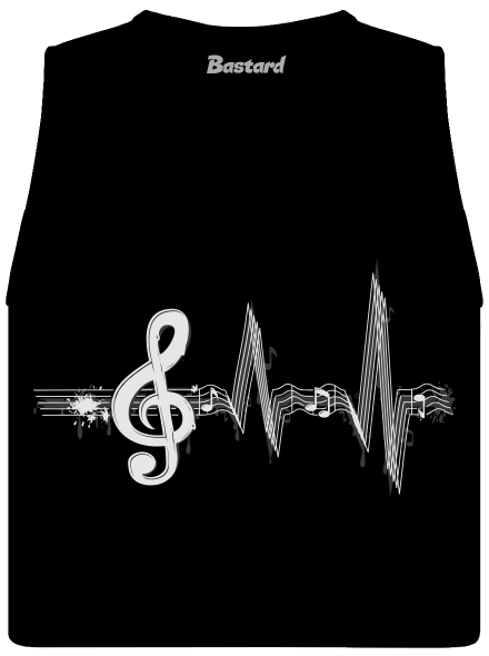 A zene az életem női bővített trikó Black