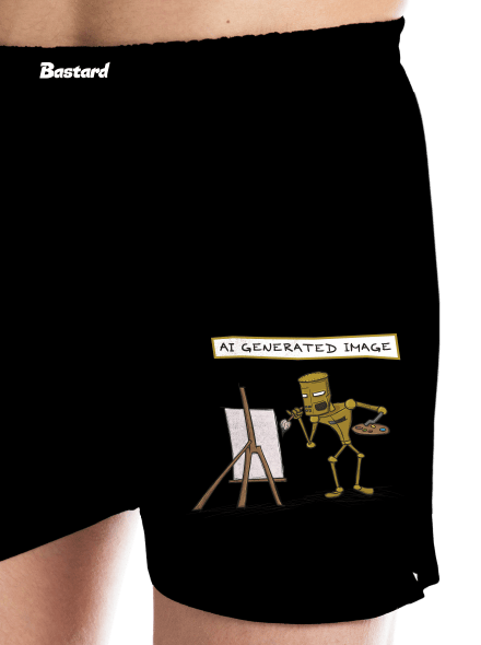 AI generated image férfi alsó nadrág Black