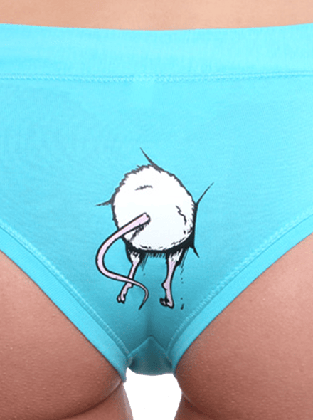 Egér a hátsóban - kék bugyi 