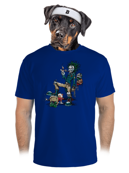 Evil clown férfi sportpóló Royal Blue Mal