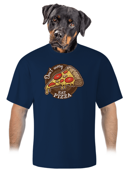 Pizza unisex túlméretezett póló Midnight Blue