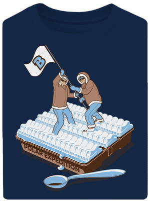 Sarki expedíció unisex túlméretezett póló Midnight Blue