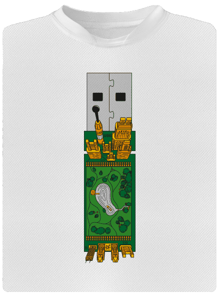 USB city gyerek sport póló White