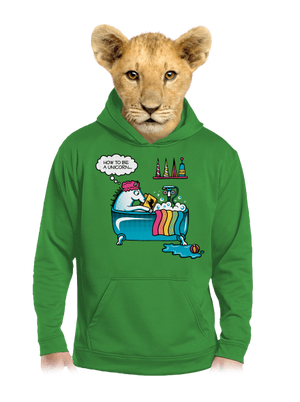 Mi kell az egyszarvúvá váláshoz gyerek kenguruzsebes pulóver Kelly Green AWD