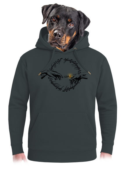 God of ring unisex prémium pulóver Charcoal
