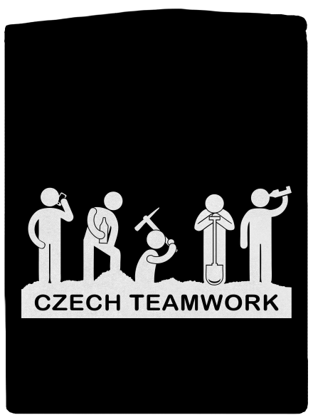 Czech Teamwork cipzáras női pulóver Black