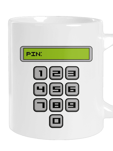 PIN nagy bögre White