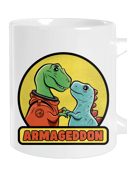 Armageddon nagy bögre White
