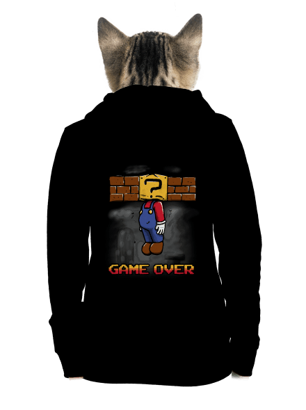 Game over cipzáras női pulóver Black