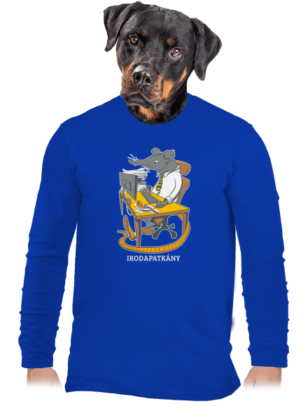 Irodapatkány férfi hosszú ujjú póló Royal Blue