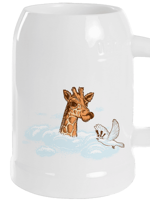 Zsiráf a felhőkben söröskorsó White