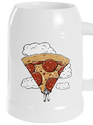 Pizza ejtőernyős söröskorsó White