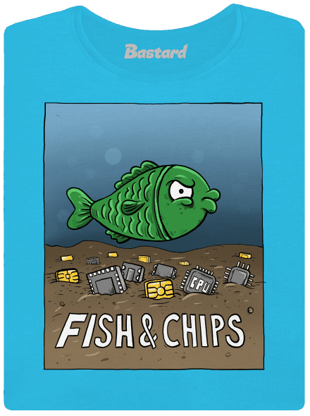 Fish and IT chips női póló Blue Atol