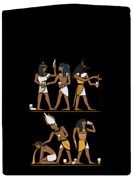 Egyiptomi parti cipzáras férfi pulóver Black