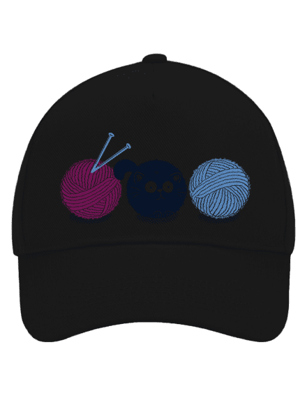 Macska baseballsapka Black