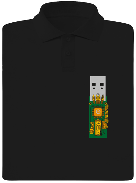 USB city férfi pólóingek Black