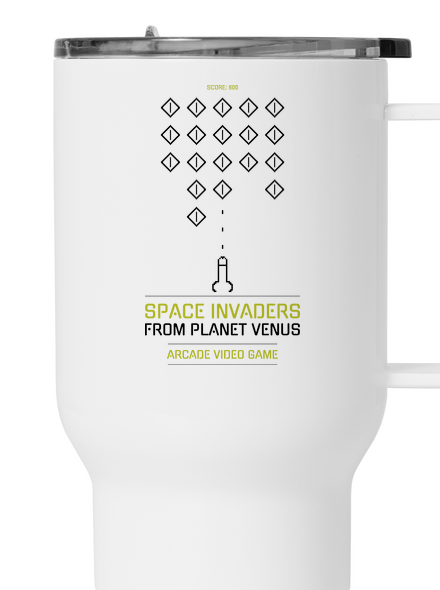 Space Invaders termosz bögre White