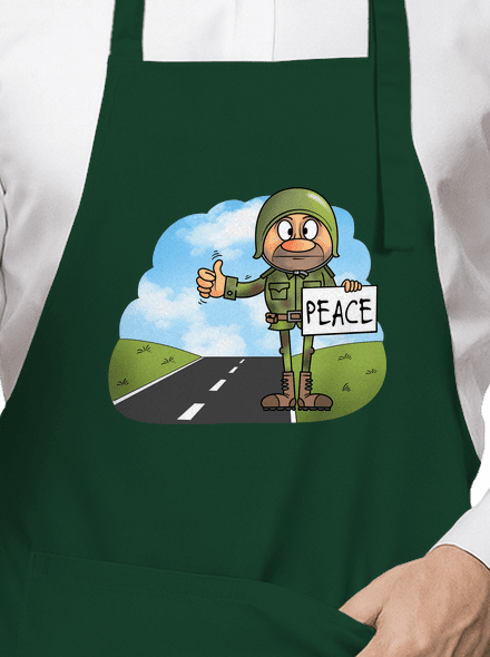 Peace kötény Bottle Green