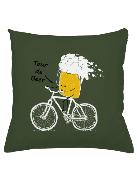 Tour de beer párna Olive Green