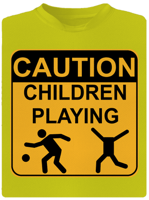 Children Playing gyerek sport póló Neon Yellow