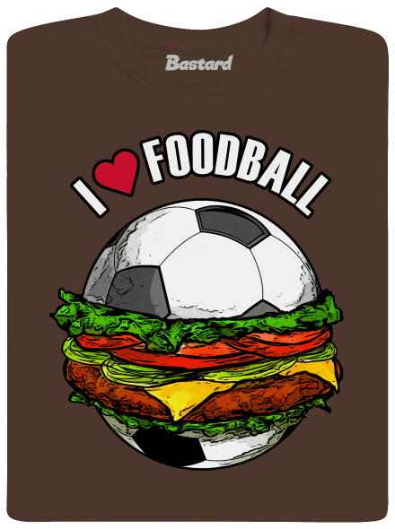 Foodball férfi póló Brown