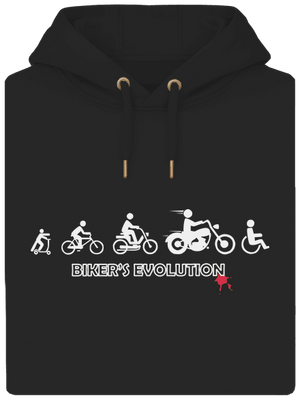 Bikers evolution unisex prémium pulóver Dark Black