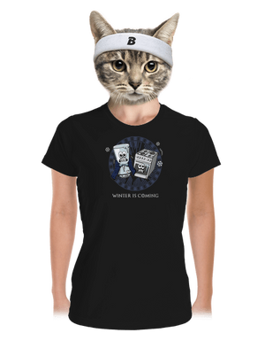 Winter is coming női sportpóló Black