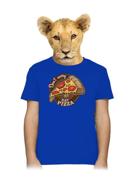 Pizza gyerek póló Royal Blue