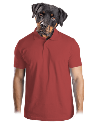 Nyomtatás nélkül férfi pólóingek Burgundy