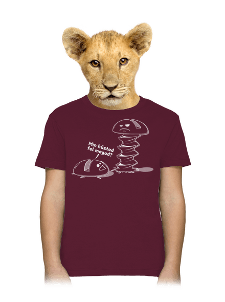 Felhúzva gyerek póló Burgundy