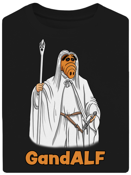 GandALF unisex túlméretezett póló Black