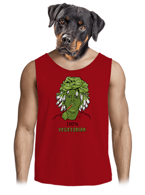 100% vegetáriánus férfi trikó Red