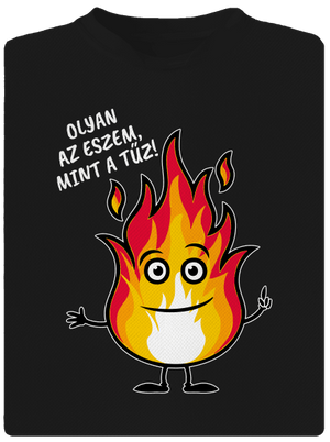 Olyan az eszem, mint a tűz! férfi sportpóló Black