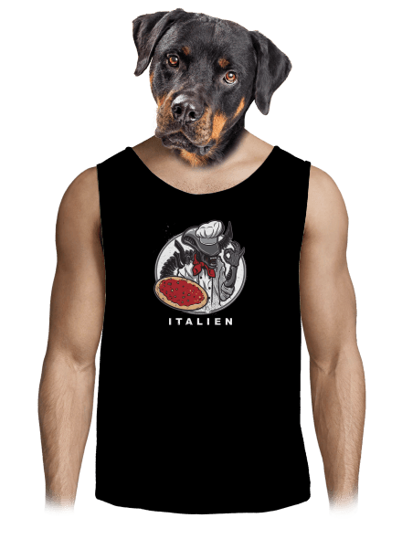 Italien férfi trikó Black