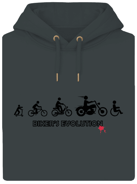 Bikers evolution unisex prémium pulóver Charcoal