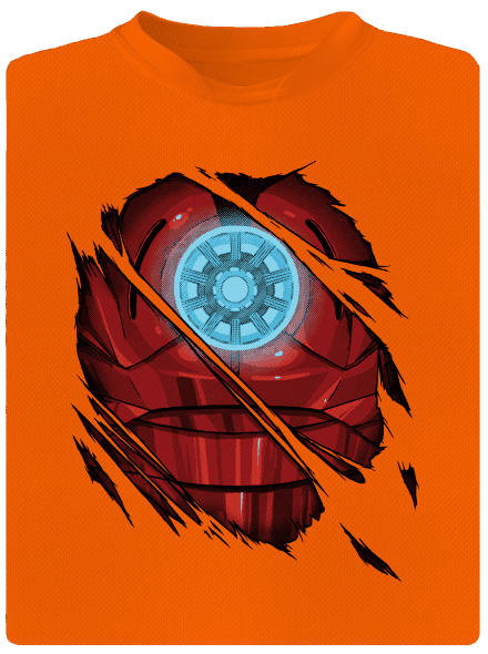 Ironman gyerek sport póló Neon Orange