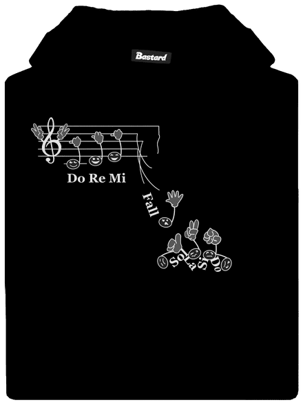 Do re mi fall gyerek kenguruzsebes pulóver Black