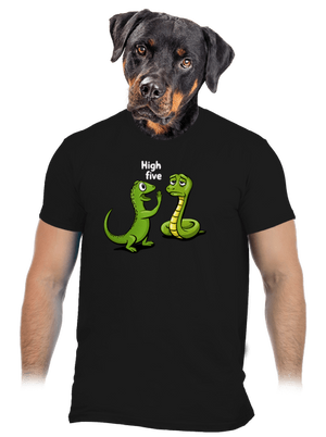 High Five férfi póló Black