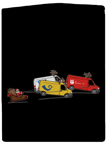 Mikulás rénszarvassal cipzáras női pulóver Black