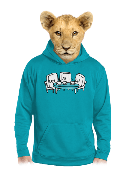 Elválaszthatatlan haverok gyerek kenguruzsebes pulóver Hawaiian Blue